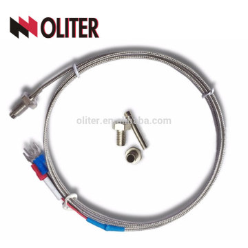 platinum resistance sus304 316 flexible insulated braid cable manufacturer 3 wires pt100